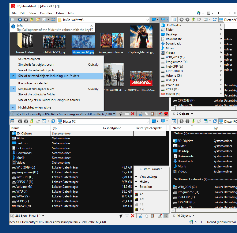 How can I install Quad Explorer for different Windows versions?